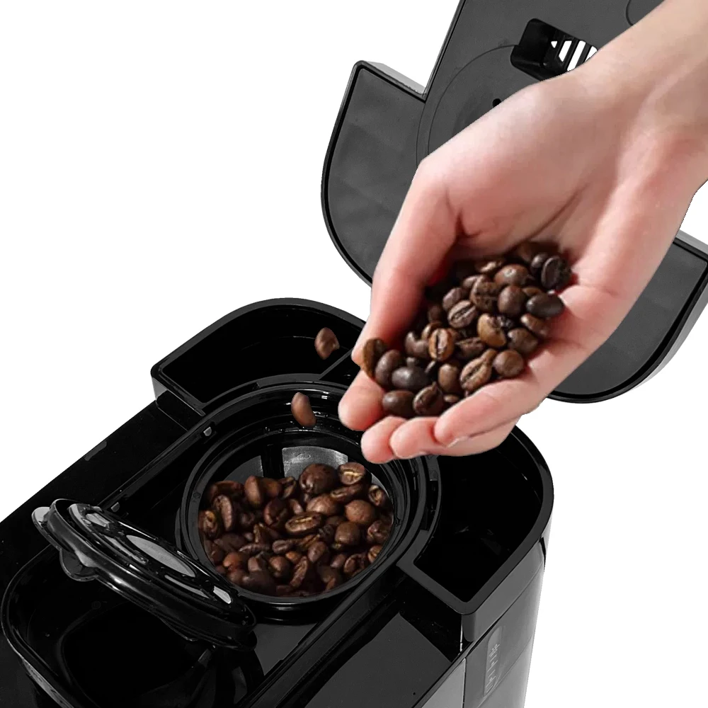 2024 New Arrival Fully Automatic Coffee Machine Multifunctional Stainless Steel Drip Coffee Makers with Bean Grinder for Office