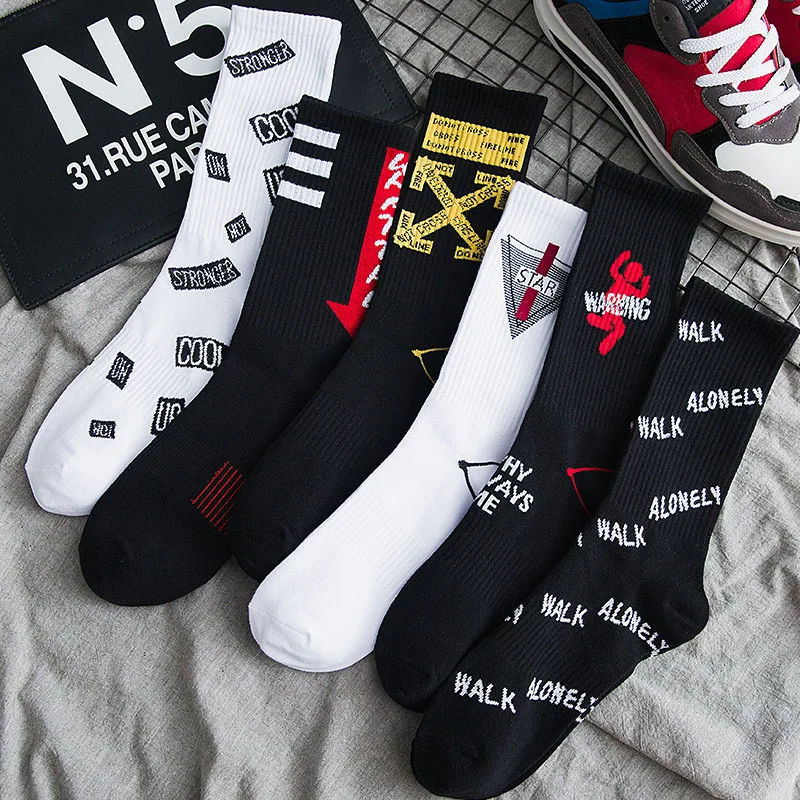 
Fashion Stylish Men Skateboard Street Casual Cotton Crew Tube Socks 