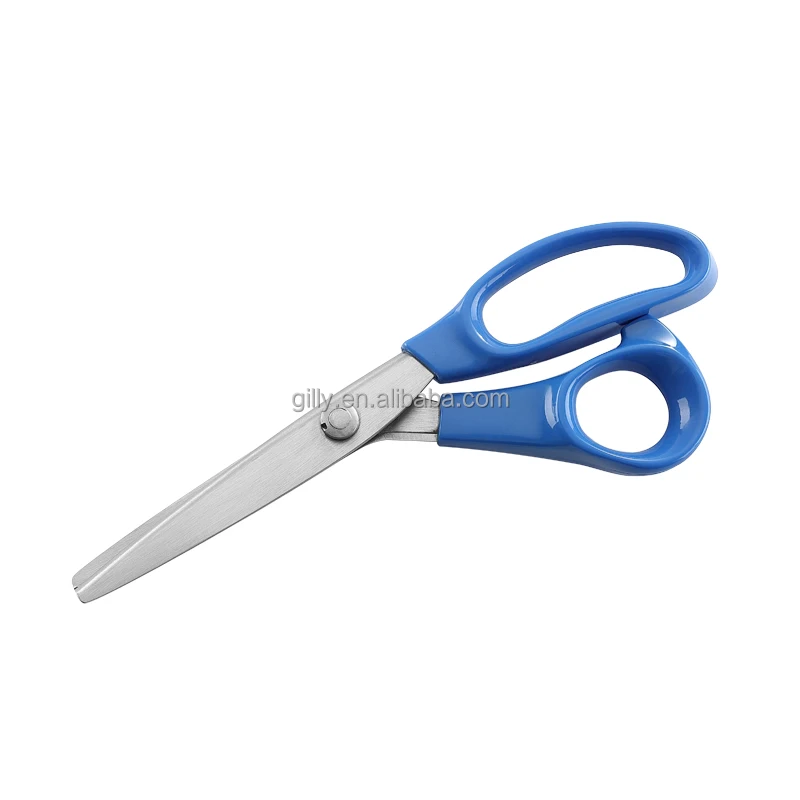 Food contact safe stainless steel garnish trim scissor crafting dressmaking sewing fabric kids paper shears zigzag scissors