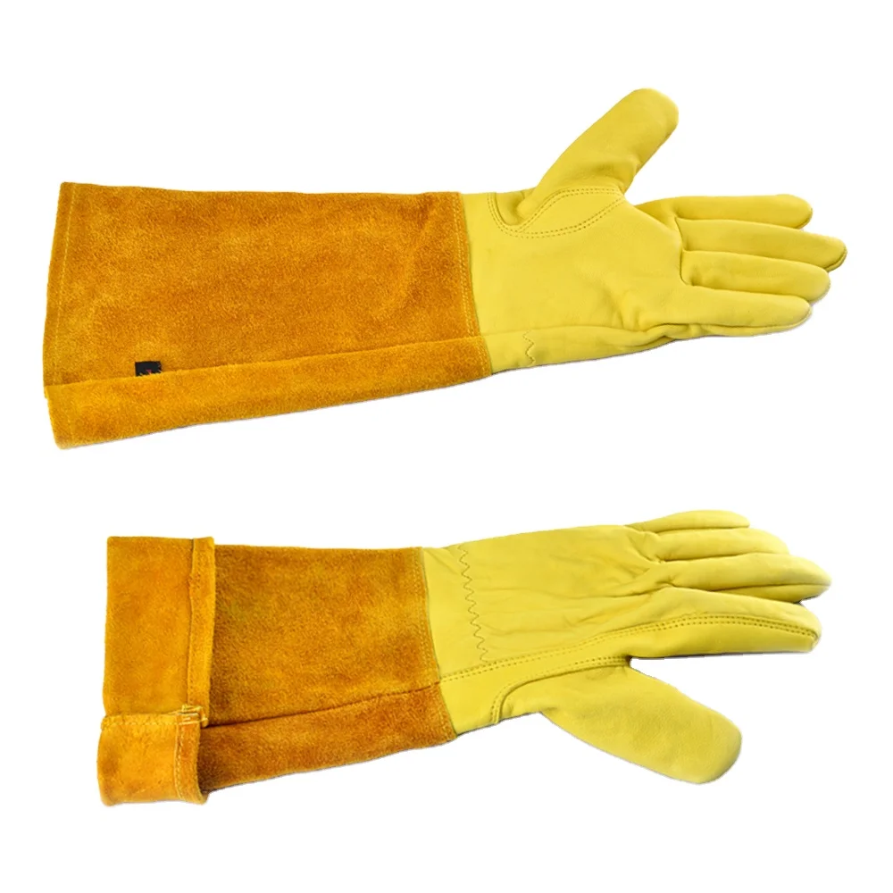HBG 1431 Sheepskin Labor Work Gloves Anti cutting Protection Gloves for Men