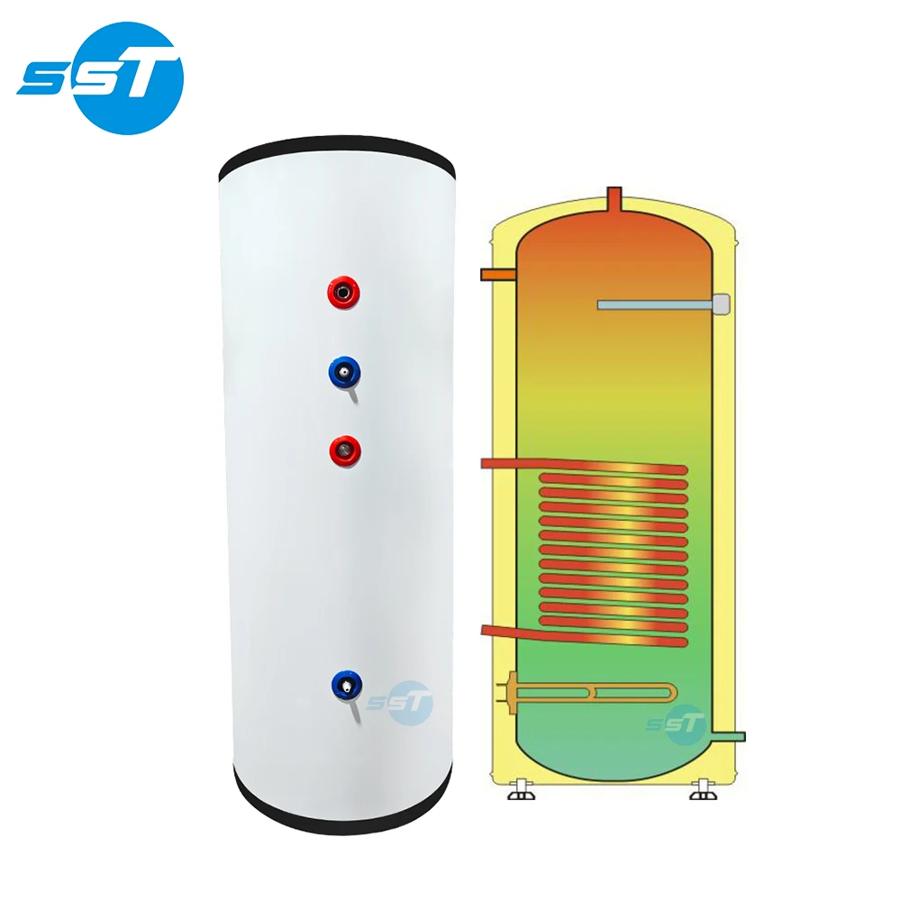Stainless steel 100 liters 304/316L/duplex buffer tank air source heat pump water heaters buffer tank hot water tank