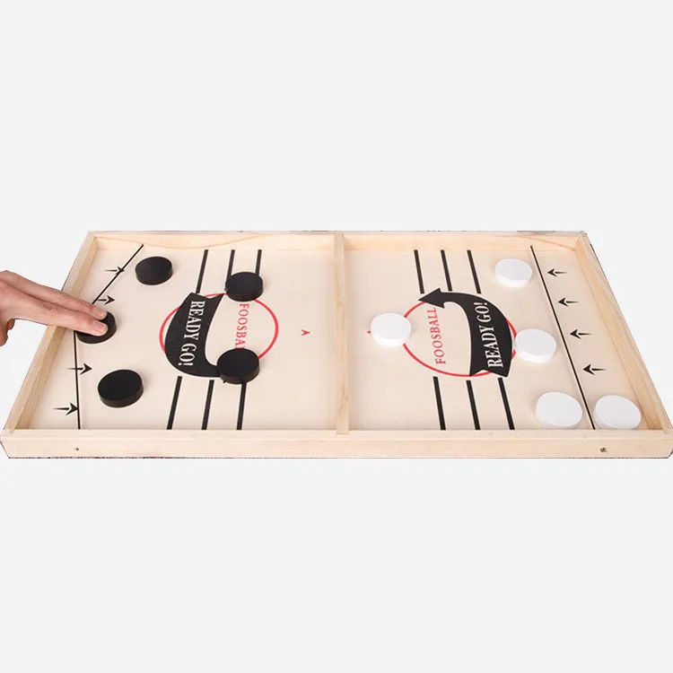 2021 Most popular Hot sell wood toys sling shot game set Fast Sling Puck Game chess Table Desktop Hockey Game