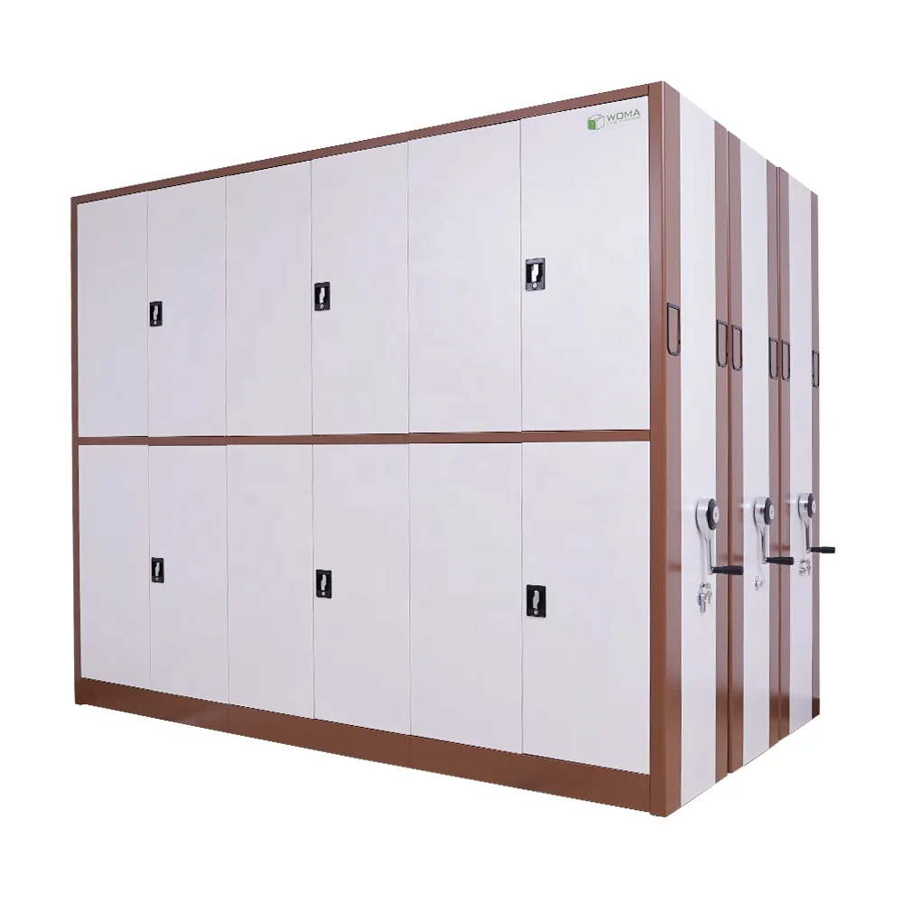 Space saver Luoyang Manual Compact Filing Mobile Mass Shelving Archive Cabinet Mobile Compactor