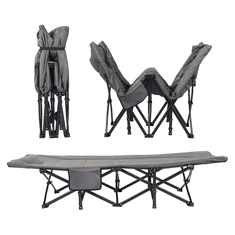Portable Metal Beds Outdoor Indoor Beach Cots Picnic Recliner Office Single Travel Easy Garden Light Weight Camping Folding Bed