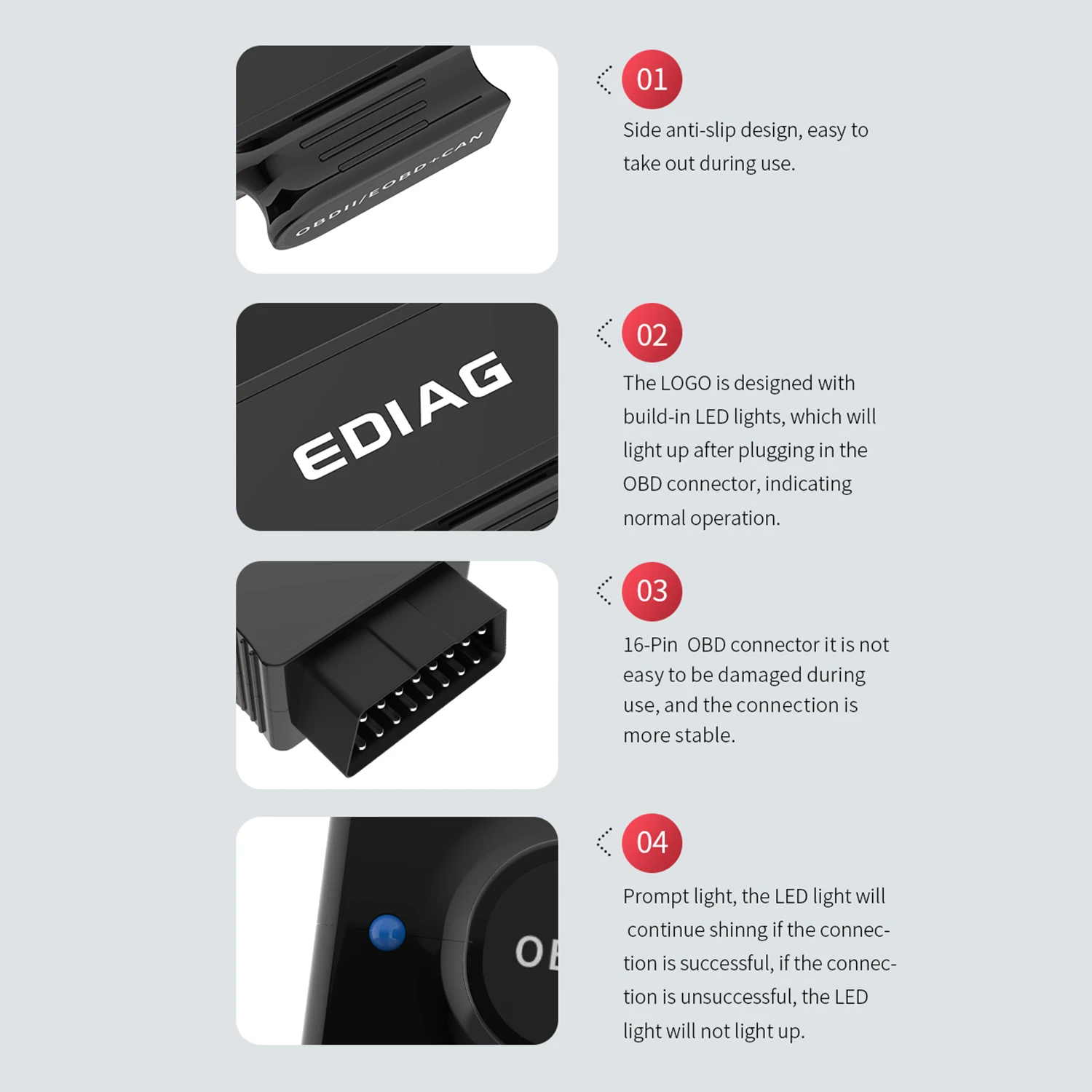 EDIAG P03 V1.5 MIni ELM327 WIFI/BT PIC18F25K80 Chip 4MHz Diagnostic Scanner Tool OBD2 Android/IOS Torque Pro ICAR2