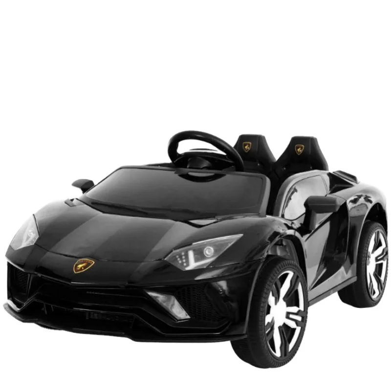 Children electric four-wheel vehicle four-wheel shock absorption three speed regulation double high hydraulic rod door opening
