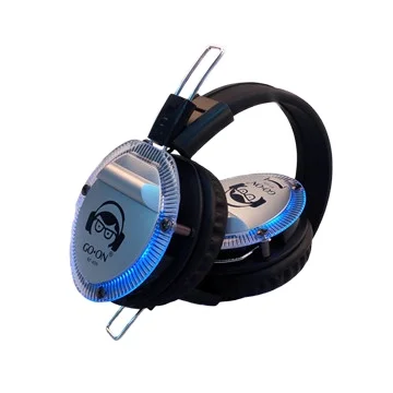 SHENZHEN GO-ON LED Wireless Silent Disco Headphone Earphone RF-409 OEM ODM with Built-in Rechargeable Lithium-Polymer Battery