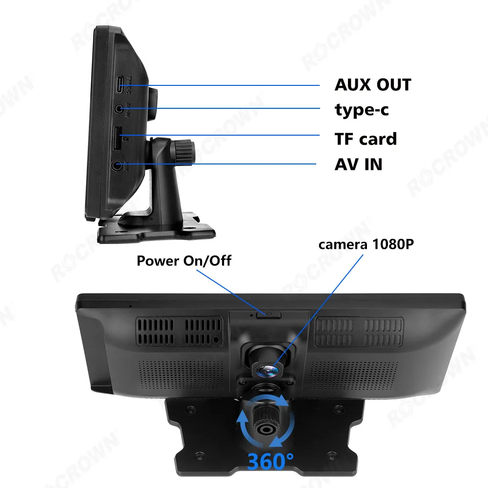 HD Touch Screen Car Stereo Radio Bluetooth Audio MP5 Video Player with Rear View Camera Dashboard Mounted FM Transmitter