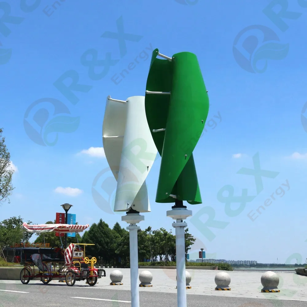 1200W 3KW 5KW 10KW 48V 120V Vertical Wind Turbine New Design Permanent Magnet Generator with MPPT Charger Controller VAWT