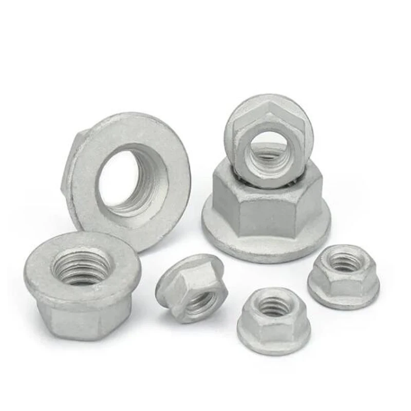 M20 M24 Class Grade 4.8 8.8 10. 9 12.9 Carbon Steel HDG Hot Dip Galvanized Serrated Hex Hexagon Flange Nut DIN6923