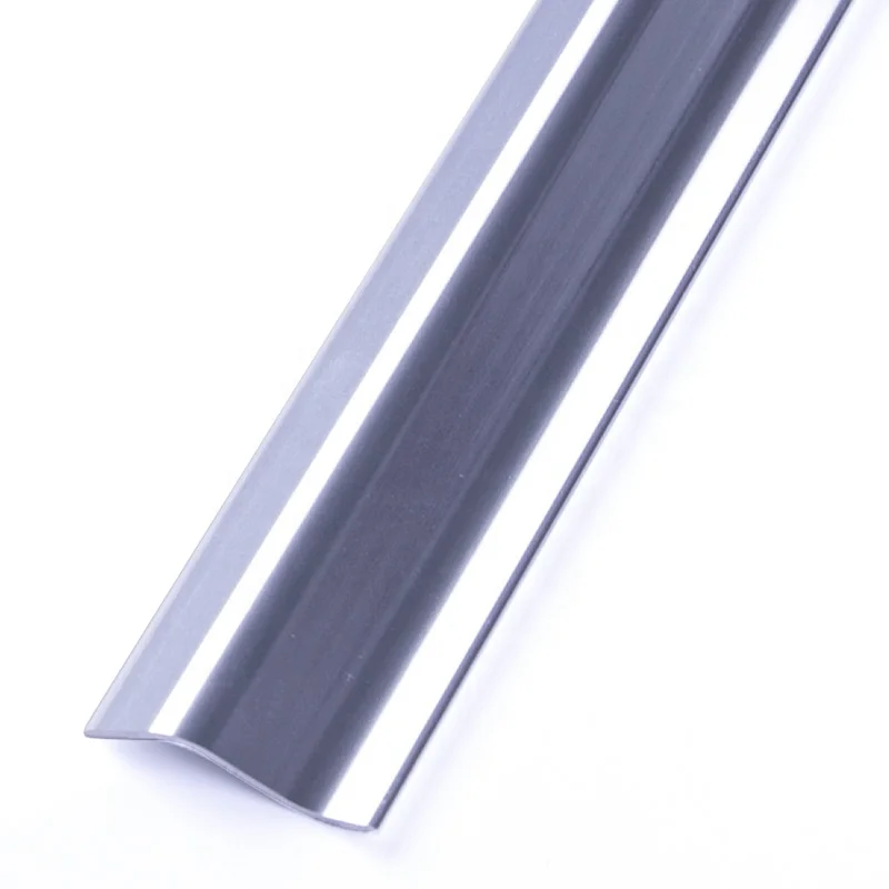 High end office building accessory aluminum flooring trim metal threshold transition profile strip with anti-slip decor lines