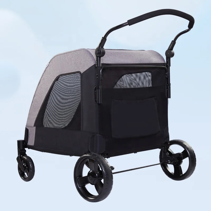 2024 Large Pet Dog Stroller Pet Jogger Wagon Foldable Dog Cart with 4 Wheels Breathable Animal Stroller