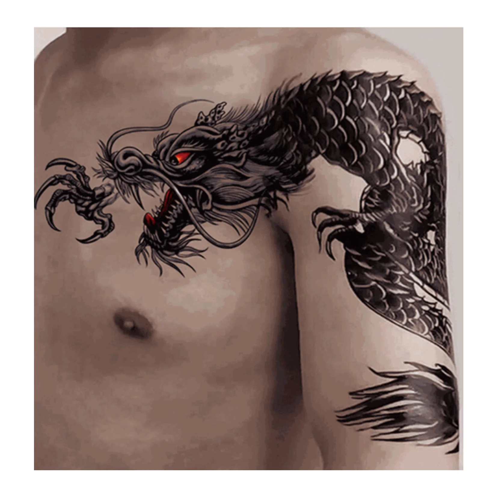 New original design Wholesale High Quality Realistic Dragon Eagle Tattoo sticker on the shoulder tattoo stickers made in China