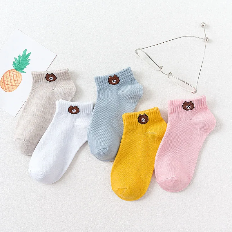 2023 летние короткие носки для девочек с героями мультфильмов высококачественные тонкие хлопковые дешевые милые женские оптовая продажа