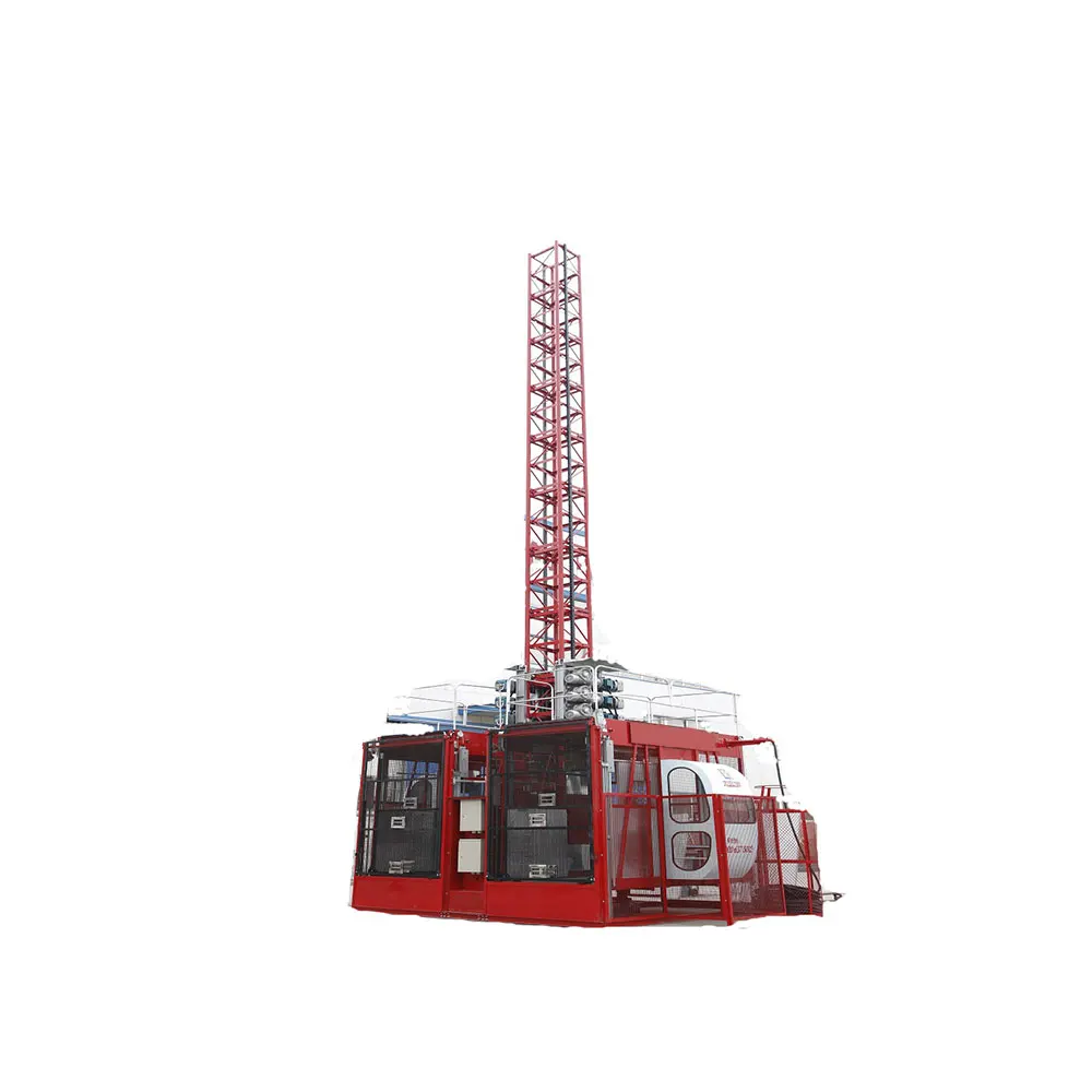 SC200 Construction Elevator with Landing Pad