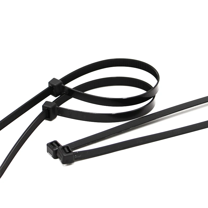 Plastic Zip Tie Tie Wrap Selflocking Nylon 66 Cable Ties China Approved CE ROHS REACH UV Resist Black Color Yellow Bag Green Red