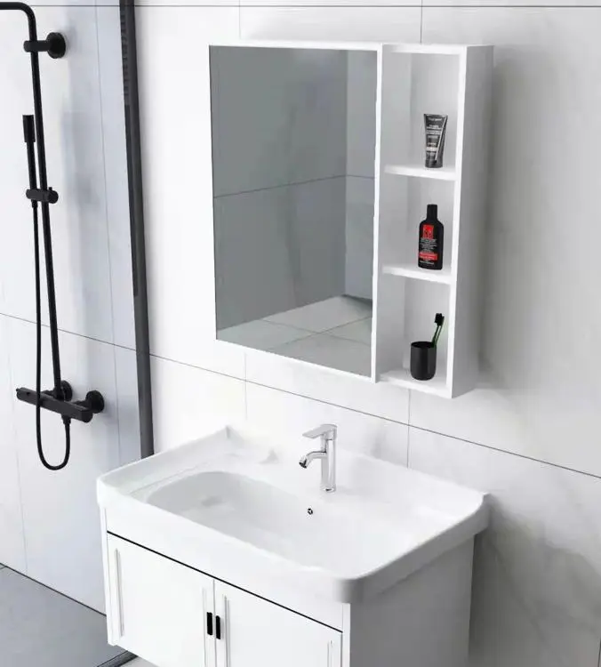 European Style Bathroom Cabinet Antique PVC Floor Cabinet