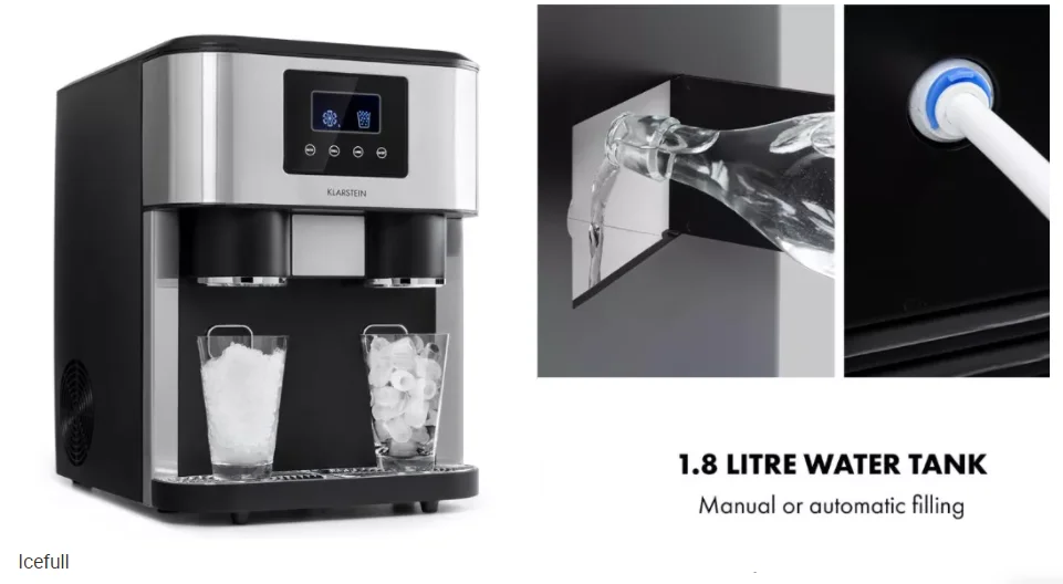 Amazon Popular Maquina de hielo Ice Dispenser with Crusher plus Cold Water Kitchen Instant Mini Ice Making Machine