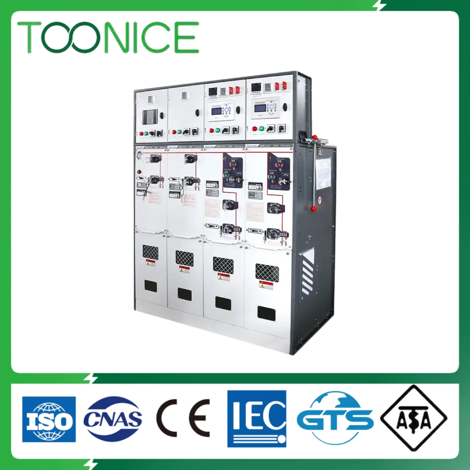 Toonice 11kv high voltage electrical sf6 gas insulated ring main unit rmu switchgear gis box