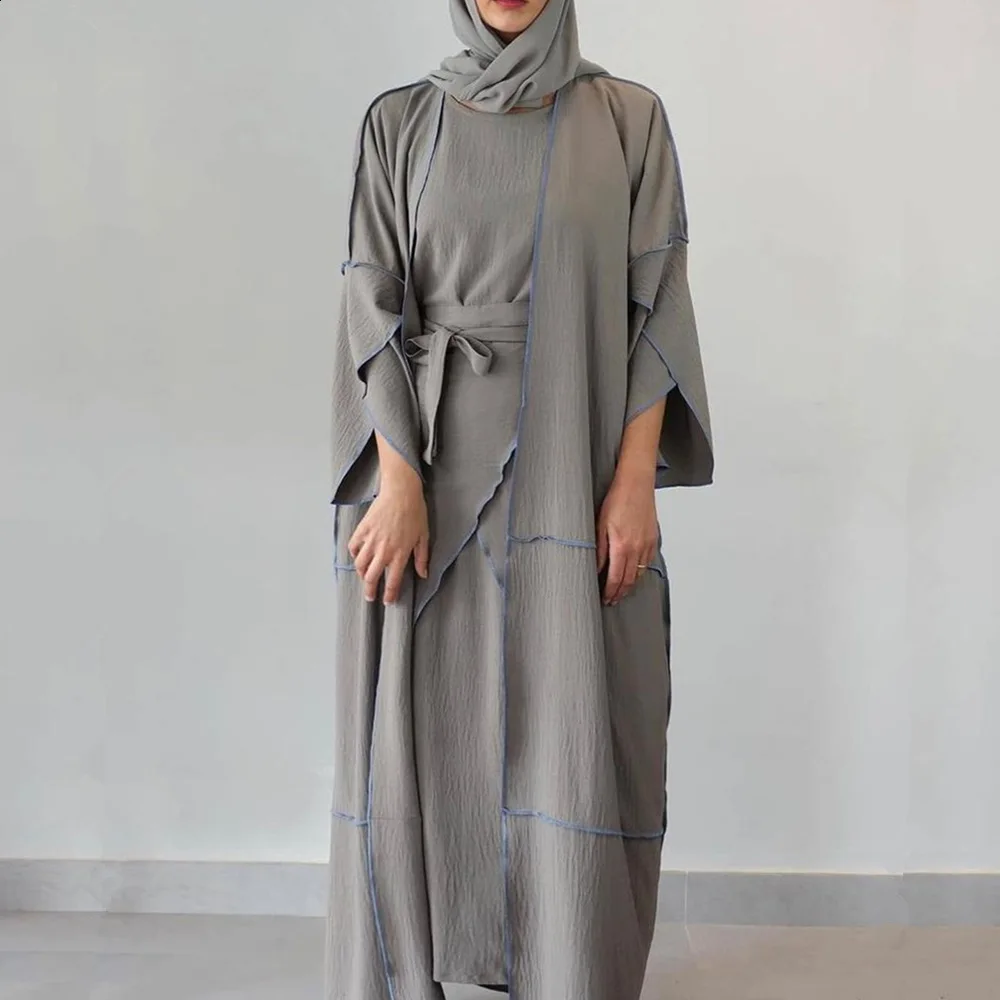 New Fast delivery 3pcs women abaya set 3pcs women abaya set muslim hijab dress muslim women abaya 3pcs dresses islamic clothing