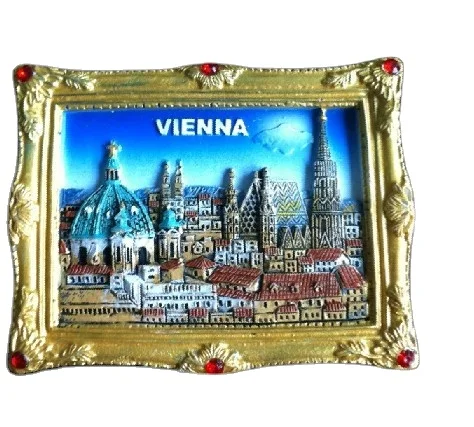 Customized Refrigerator Magnetic Ohio Texas Greece Hand Painted Dublin Amsterdam Polyresin Souvenir Magnet Fridge