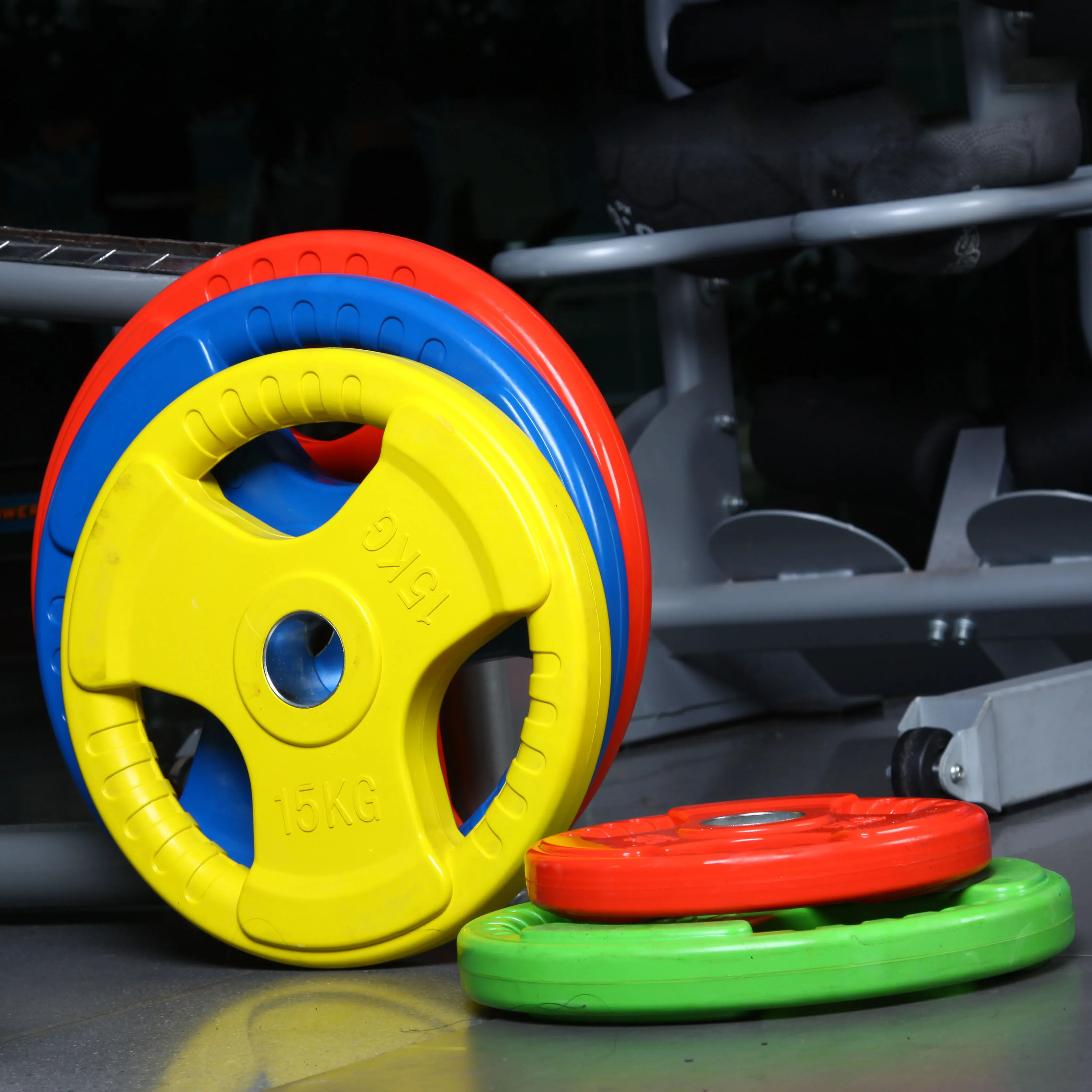 Colorful Rubber Barbell Weight Plate Bumper Plate for Strength Training Weight Lifting Plate Home Gym