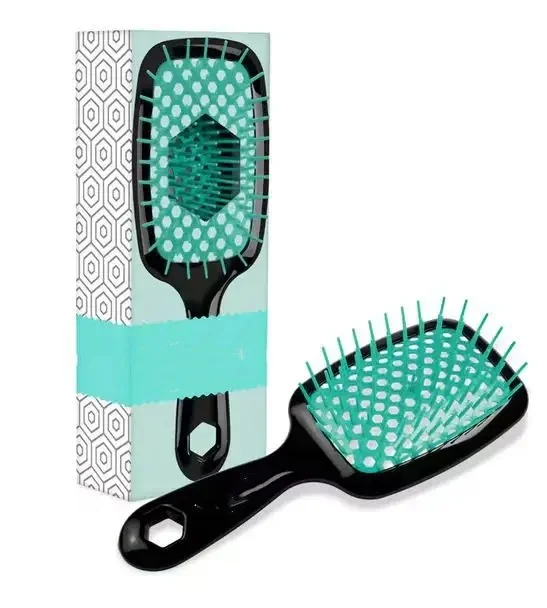 FH i Heat Un Brush Wet & Dry Detangling Hair Comb Custom Logo Nylon and ABS Plastic Handle for Home Salon Travel Use