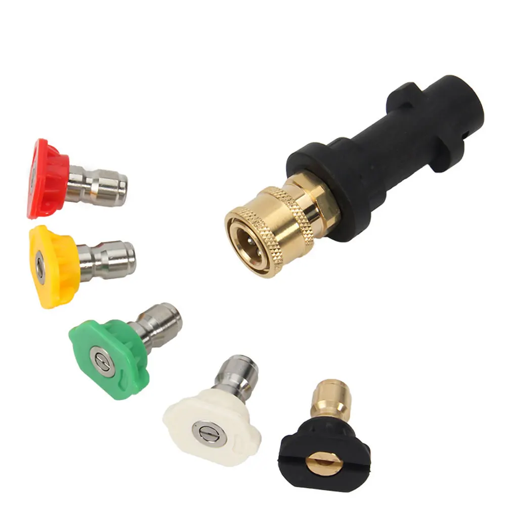 Pressure Washer Gun Adapter 1/4 inch Quick Connector Adapter 5/7 Nozzles for Karcher K2 K3 K4 K5 K6 K7 Car Washer Accessories