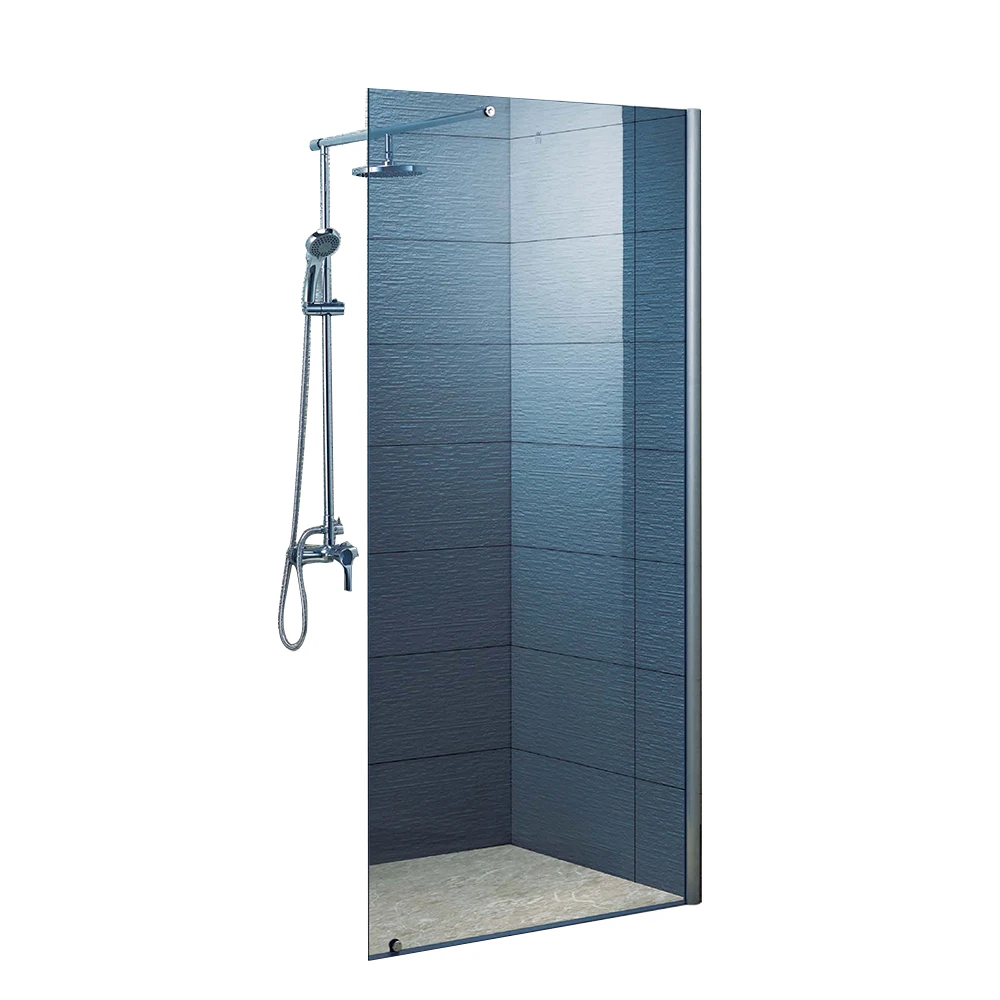 Kmry Luxury Artificial Stone Base Frameless Tempered Clear Glass 80x80 Square Walk In Bathtub With Shower Cabin
