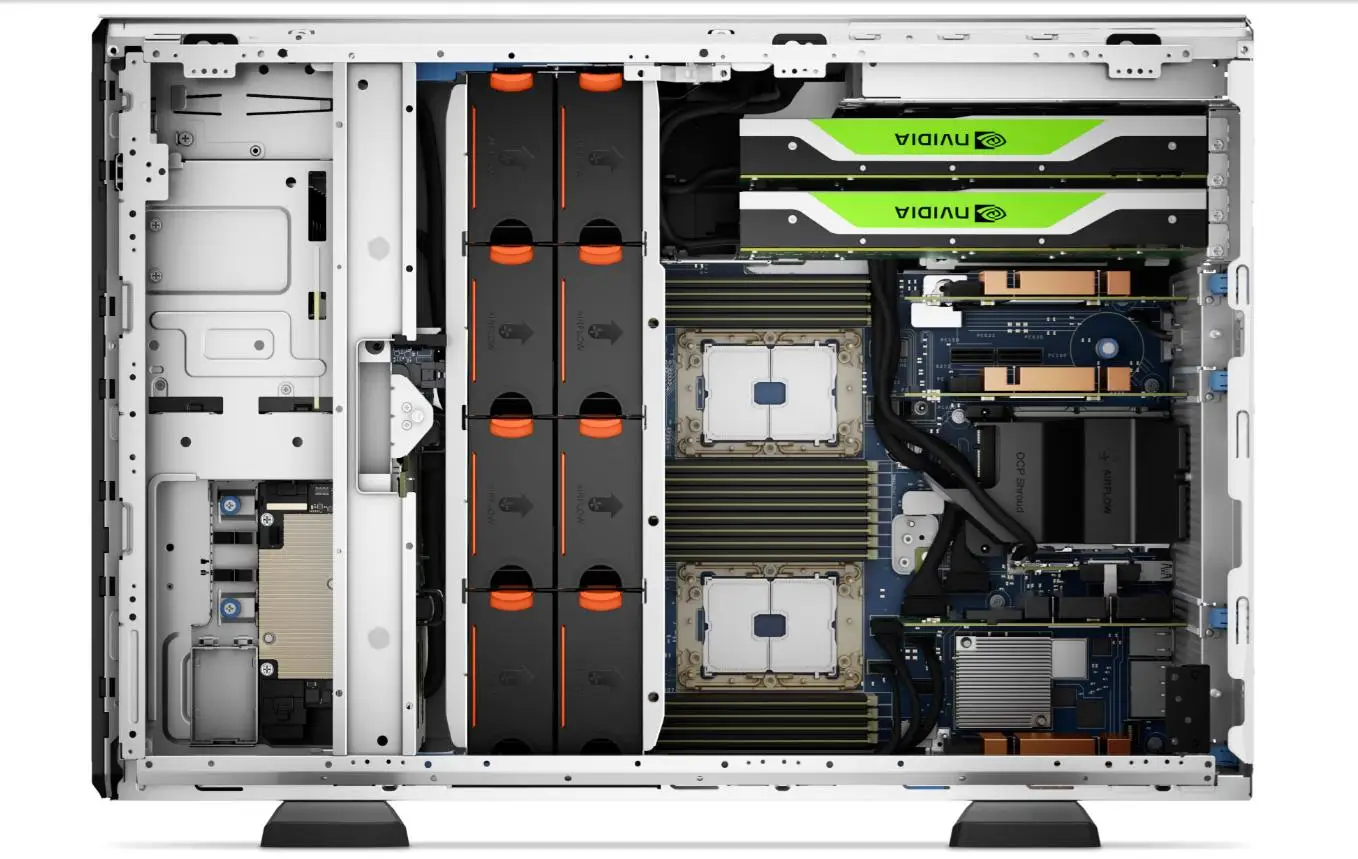 EMC Настольный сервер PowerEdge T550 GPU Tower server с серебристым процессором 4309y