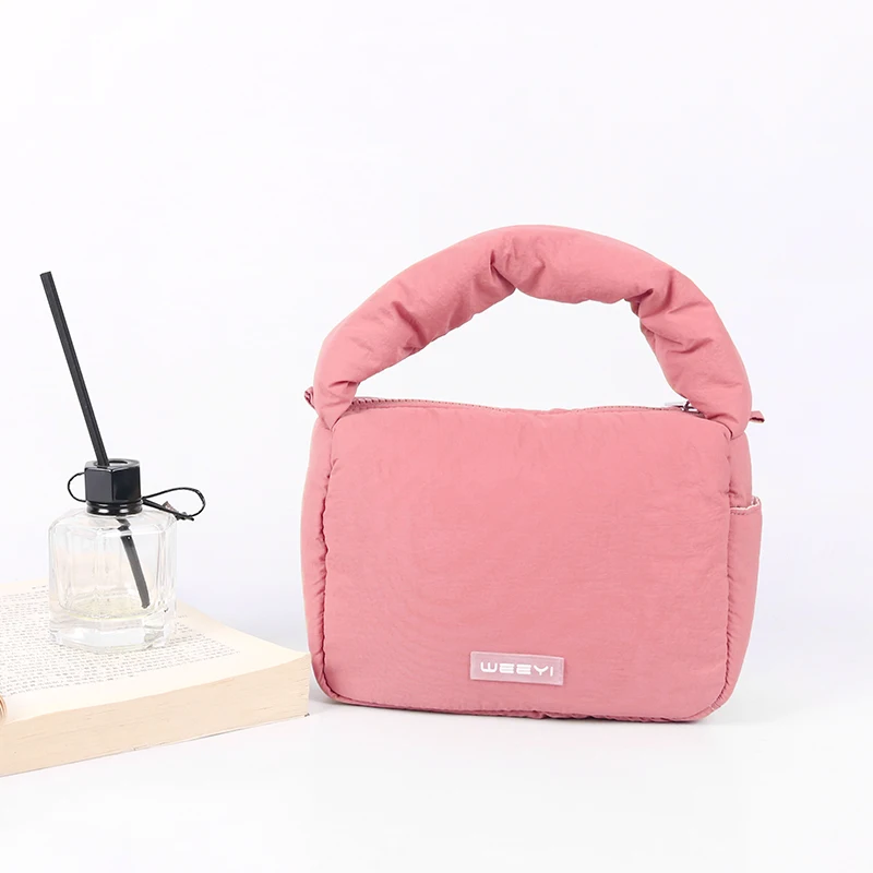 CHANGRONG Custom Women Casual Mini Fashion Nylon quilted Puffer Shoulder Tote Bags Handbag