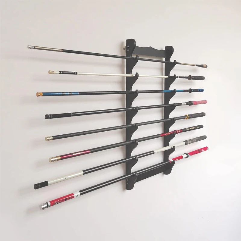 Black Samurai Sword Stand for Katana Wakizashi Sword Flute Fishing Rods 8-Tier Holder Wall Display Sword Rack