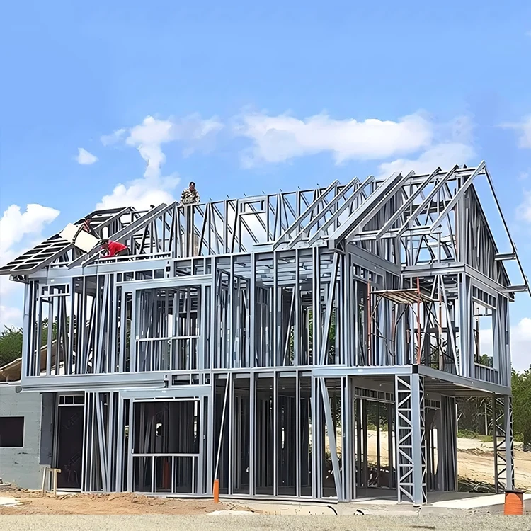 Меблированная легкая стальная конструкция сборная роскошная вилла двухэтажные сборные модульные дома дом для виллы из легкой стали