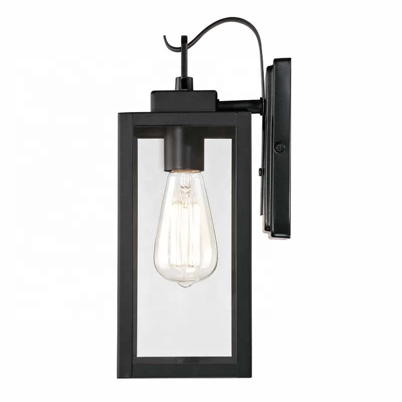 outside lighting wall mounted Outdoor Wall Light outdoor wall mount lights black finish clear glass