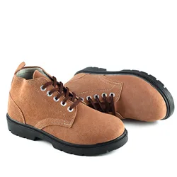 Suede labor protection shoes Steel toe  anti impact and oil resistant shoes Breathable and wear-resistant work shoes