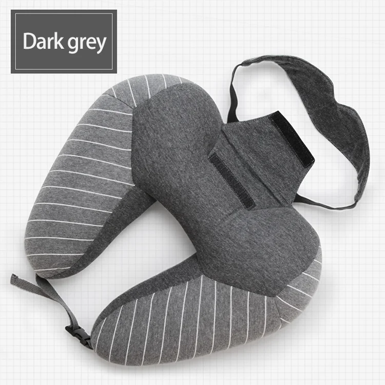 Travel Pillow Microbeads Filler U Shaped Neck Pillow with Eyemask Headrest High Quality Pillow