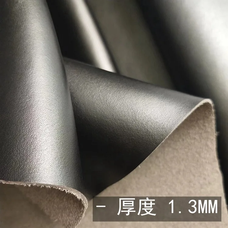 High quality Fashion faux Cow pattern 203 colors Microfiber PU Synthetic leather fabric thick 0.8-1.4 mm for belts, shoes, bags