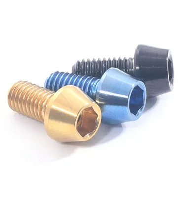 Alloy Steel Screw Titanium Colorful M2 M3 M5 Medical Tapered Socket Cap Titanium Screw For Bicycle