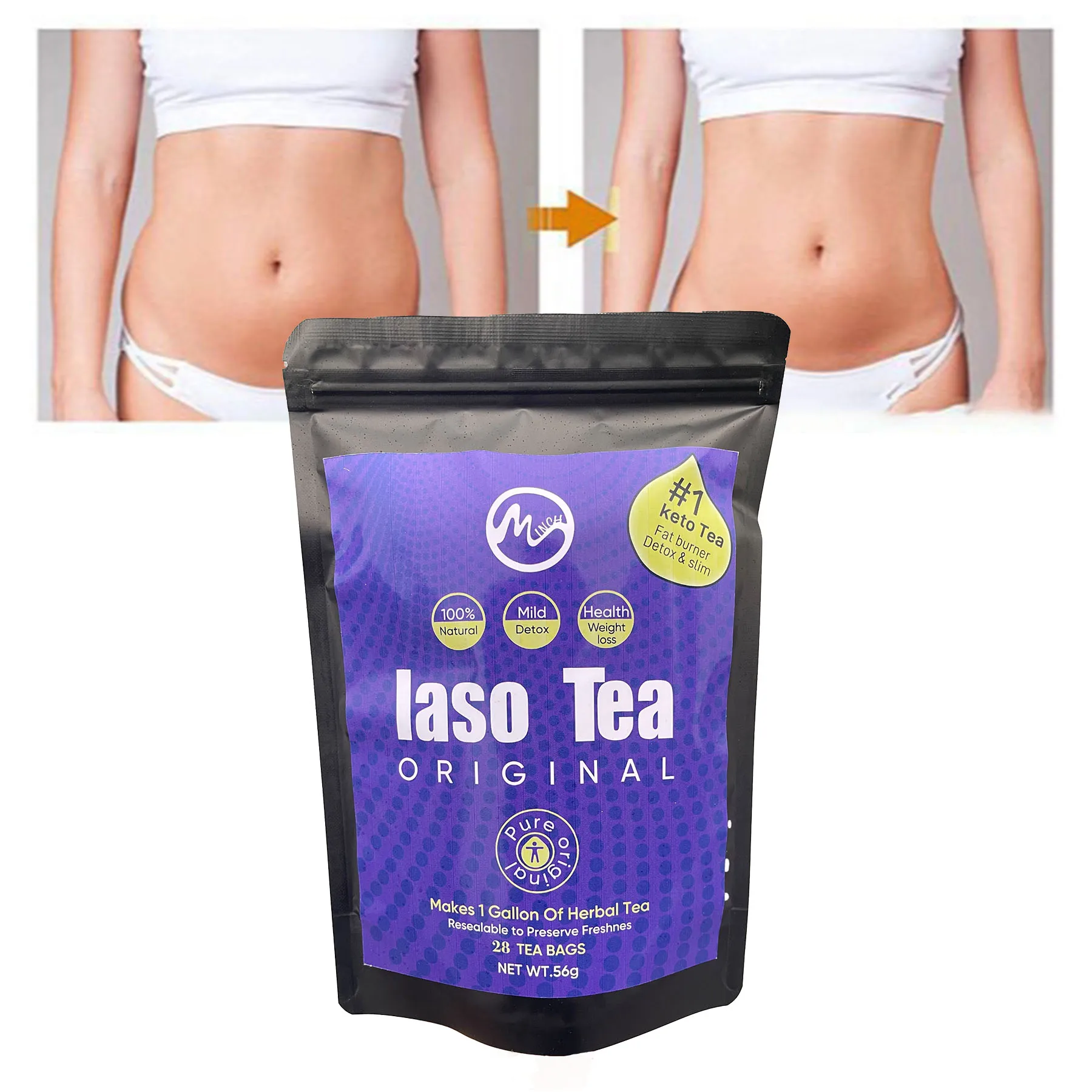Gros the Iaso bio 28 jours ventre plat naturel amaigrissant Detox sachets de