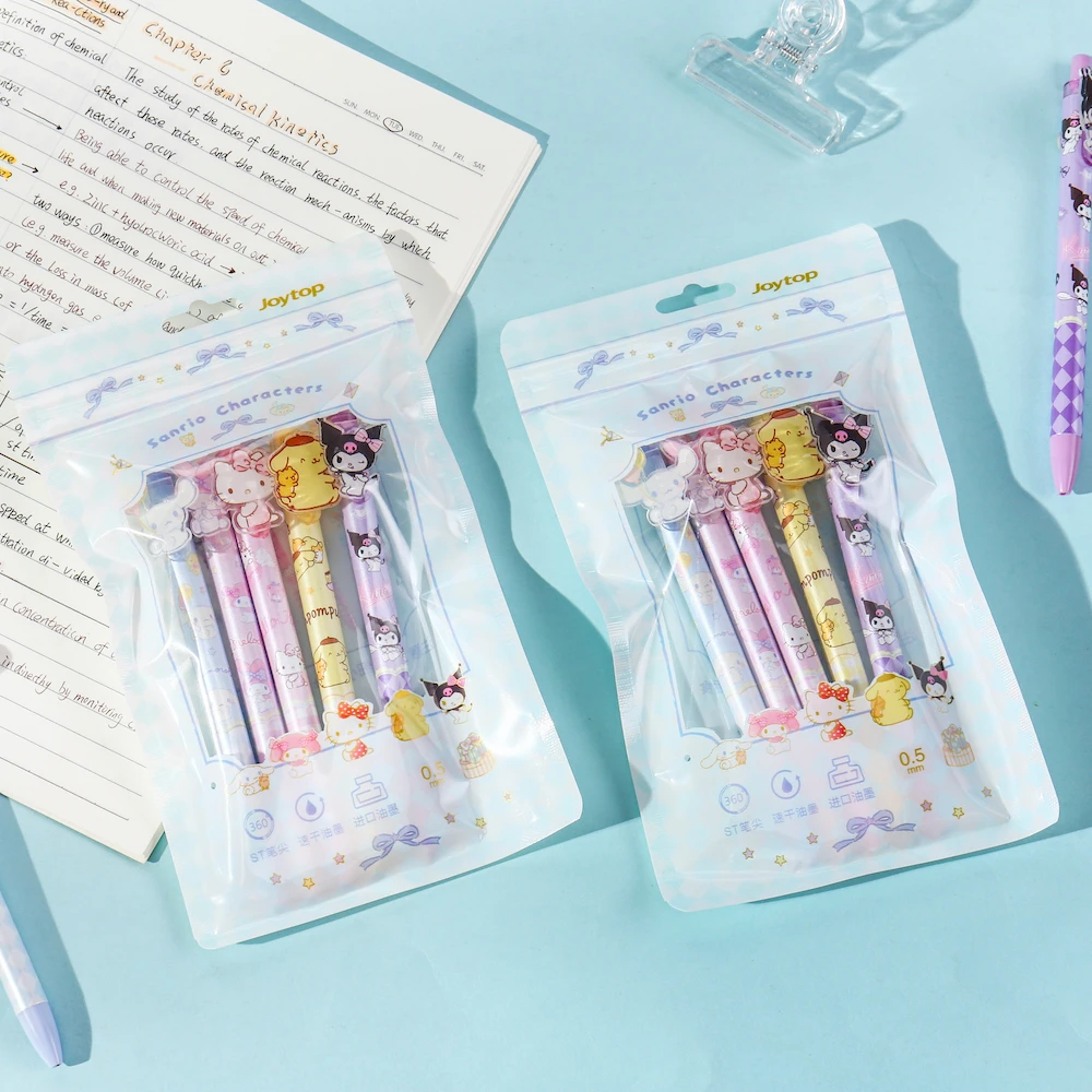 Joytop 1035-2 Good Time Series Cute kawaii patch presses 5 mixed needle heads of neutral gel pen for school pens stationery