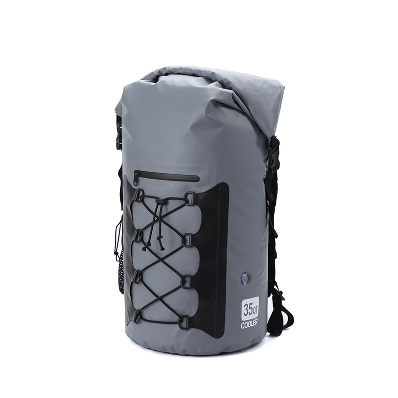 35QT Custom Logo Hiking Kayaking Fishing Swimming Inflatable Backpack Cooler Dry Waterproof Bag With Phone Holder