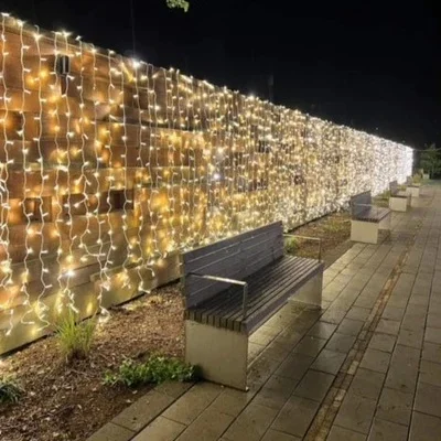 600 LED String Fairy Curtain Lights Indoor/Outdoor Garden Party Wedding Xmas Christmas decorations led curtain light