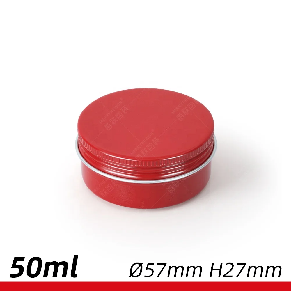 
50g/ml Red Black Gold Massage Saffron Candle Aluminium Tin Box Cosmetic Wax Can With Screw Lid 