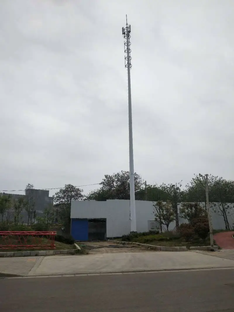 Great Standard Telecommunication Steel Pole Monopole Tower For Construction