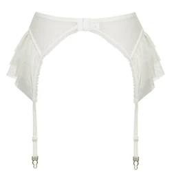 Ультратонкая Соблазнительная сеточка с оборками в стиле ретро, прозрачная, с зажимом для подвязки