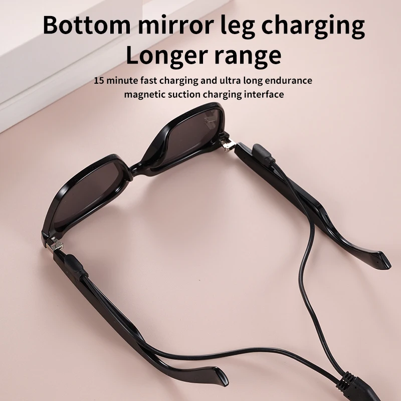 Fashion Smart Sunglasses with earphone TWS Voice assistant audio music BT calling touch control MZ07 android smart glasses