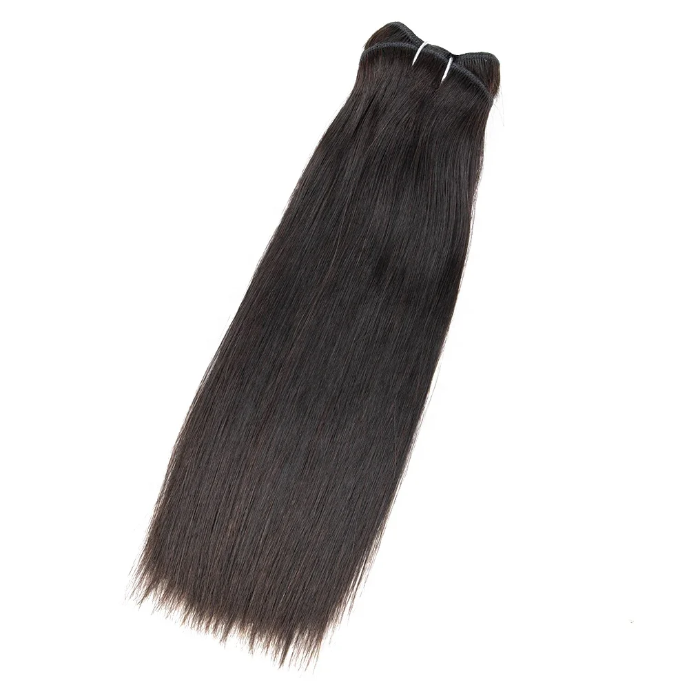10 to 24inch silky straight wave double drown remy hair extensions weft 100% human hair bundles virgin flat weft hair extensions