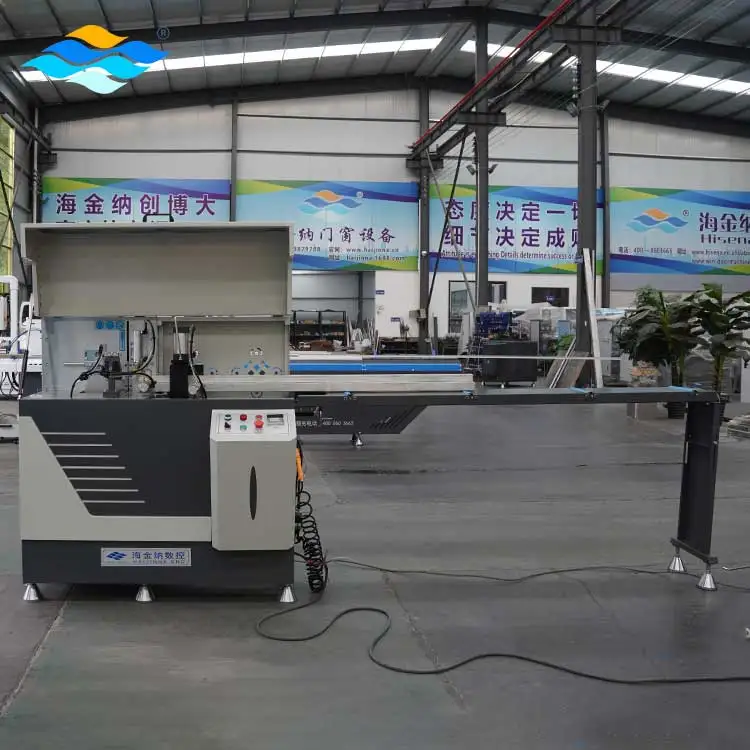 Aluminum window door automatic corner cleat cutting machine/Hisena CNC