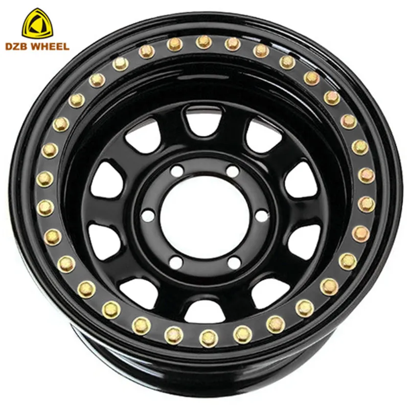 15 Inch 8 Spoke 5x114.3 Chrome Rims 15x10 4x4 Offroad Beadlock Wheels for Sale