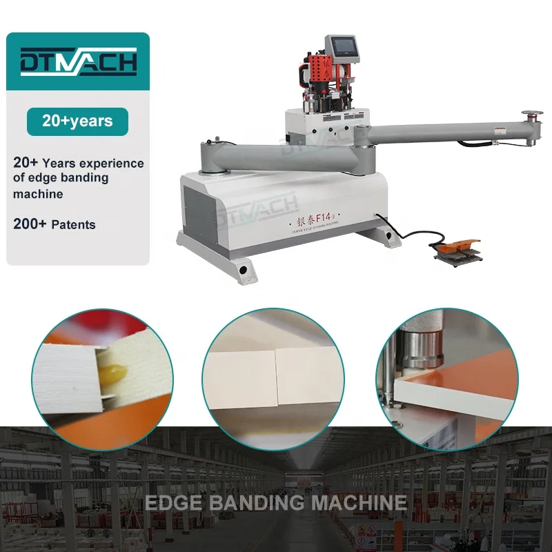 DTMACH semi automatic pvc chipboard edge banding machine round automatic single sided edge banding machine
